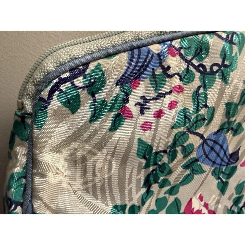 Vintage Christian Dior 2pc Cosmetic Bag Set Floral